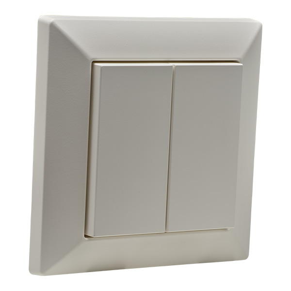 Matt White Kinetic Double Switch for Casambi - Four Scenes